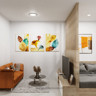 THIẾT KẾ OFFICETEL- SUNRIVIRE CITY QUẬN 7- HQT DECOR- PHONG CÁCH HIỆN ĐẠI