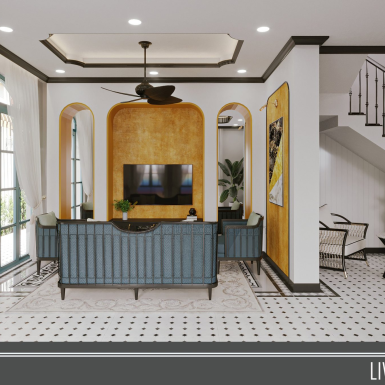 THIẾT KẾ TẠI VILLA NOVA PHAN THIẾT – HQT DECOR – PHONG CÁCH INDOCHIN