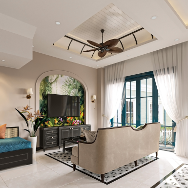 THIẾT KẾ VILLA BIỂN (ANH KIỆT) - PHONG CÁCH INDOCHINE TẠI NOVAWORLD PHAN THIẾT