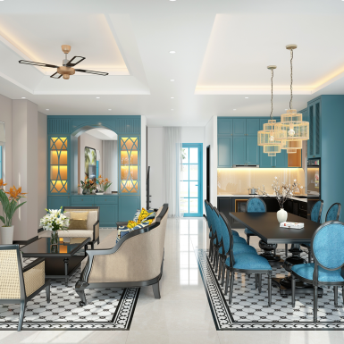 Thiết Kế Biệt Thự ( Chú Dũng) Tone Xanh Dương