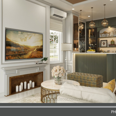 THIẾT KẾ VILLA NOVA PHAN THIẾT – HQT DECOR –  PHA TRỘN PHONG CÁCH TÂN CỔ ĐIỂN VÀ ĐỊA TRUNG HẢI