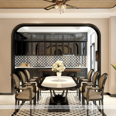 THIẾT KẾ VILLA NOVA HỒ TRÀM –  HQT DECOR – PHONG CÁCH INDOCHIN