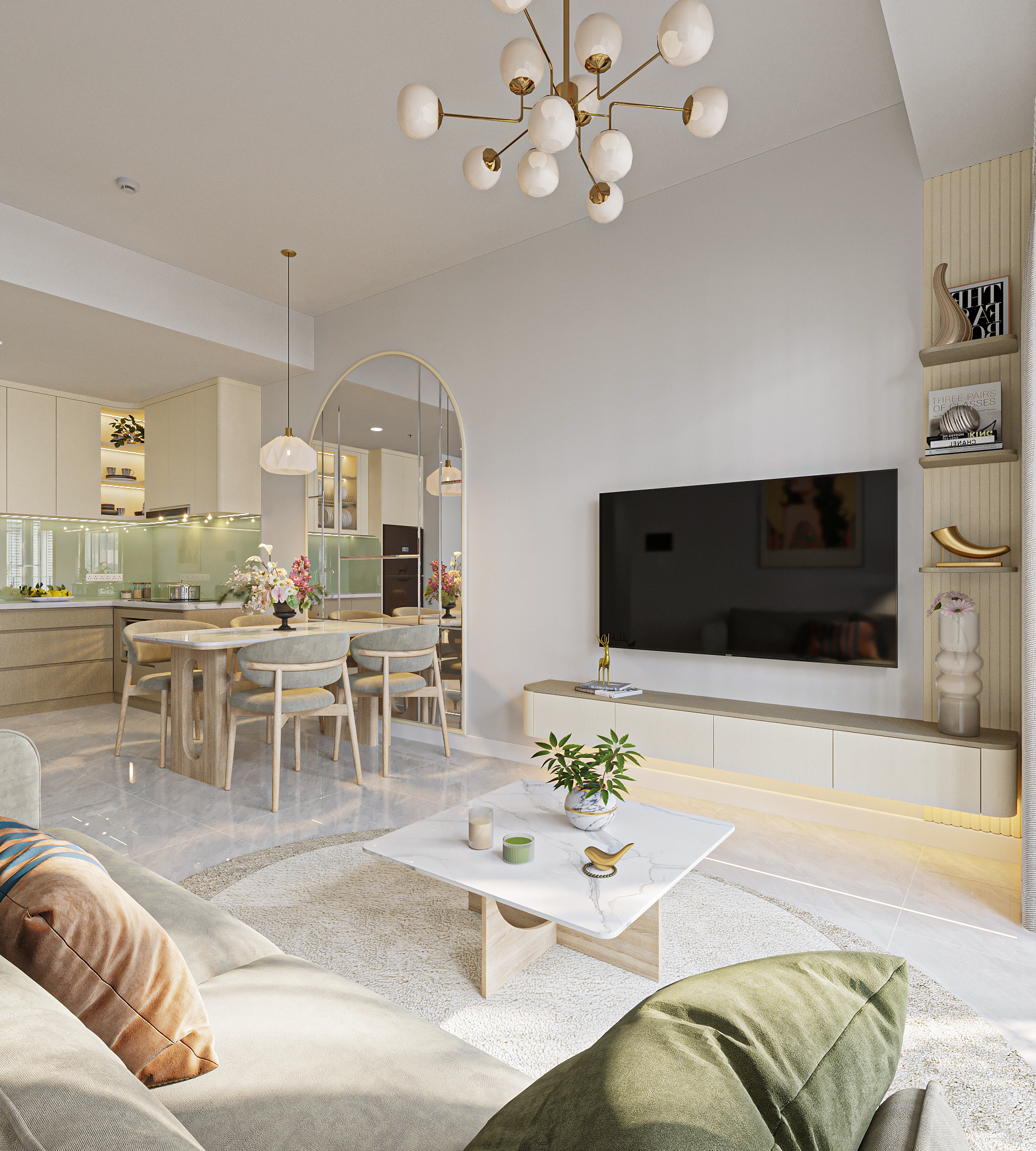 thi công nội thất nhà phố liền kề trọn gói