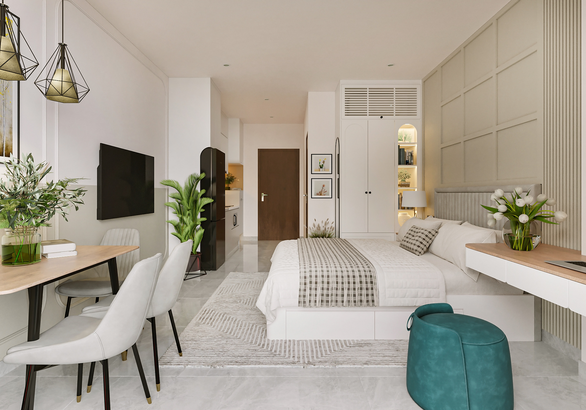 Dự án thiết kế nội thất chung cư cao cấp phong cách hiện đại