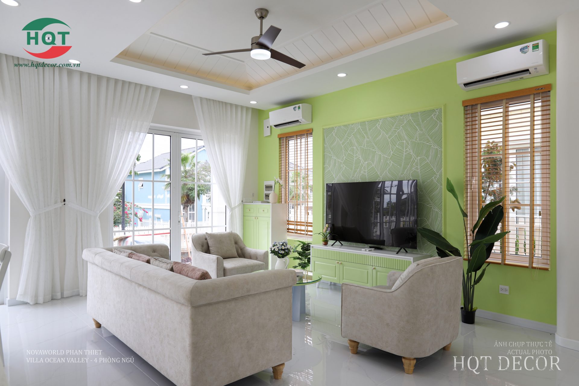 Nội thất biệt thự xanh lá