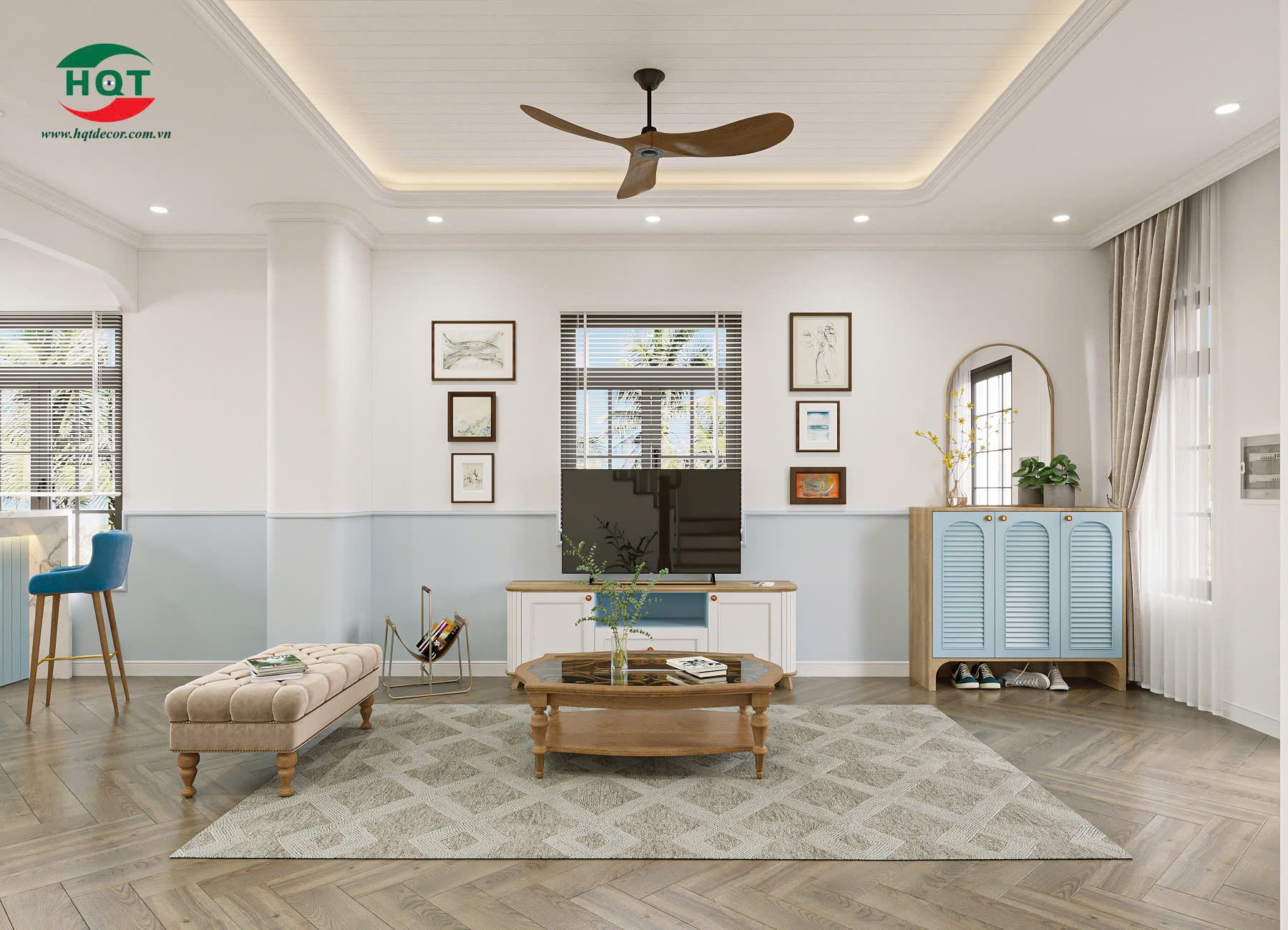 HQT Decor giàu kinh nghiệm thiết kế biệt thự Địa Trung Hải